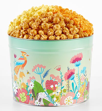 Spring Botanical Popcorn Tins